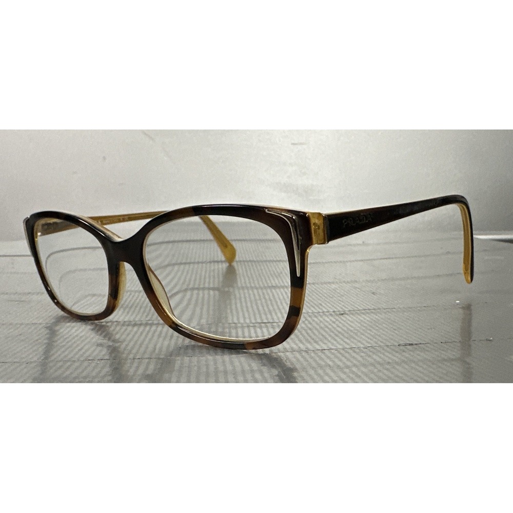 NEW Prada Bp1256130 Womens Eyeglasses Frames Yellow Havana Square 54/17/140